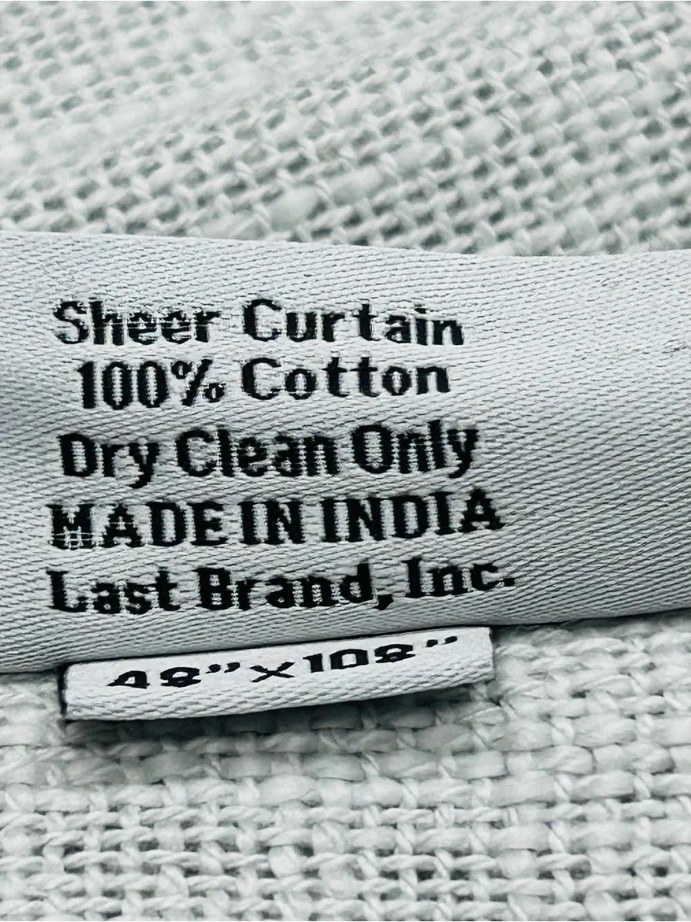 NWOT QUINCE Set Of 2 48x108 Cotton Sheer Curtains Cloud 1116